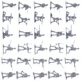 thumbnail image 2 of Miangastore Mini Soldier Figures Silver 100Pcs 1.4X0.8X0.4In Plastic, 2 of 9