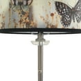 thumbnail image 3 of Royal Designs 28" Crystal and Brushed Nickel Buffet Lamp with Bufferfly Graphic Design Hard Back Lamp Shade, Set of 2, 3 of 6