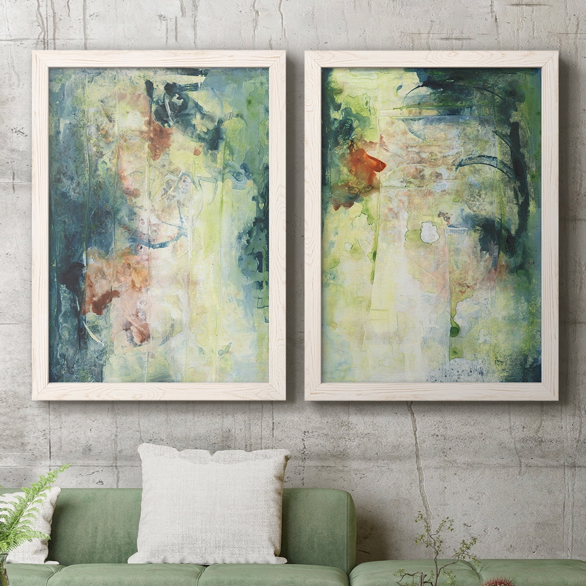 Nature's Elements I - Premium Framed Canvas 2 Piece Set - Ready to Hang