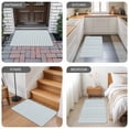 thumbnail image 5 of Blue Striped Door Mat Indoor Outdoor, Blue White Stripes Farmhouse Non Slip Welcome Mat with Rubber Backing, Absorbent Fabric Front Door Mats Entryway Rug for Home Patio Entrance 18"x30", 5 of 8
