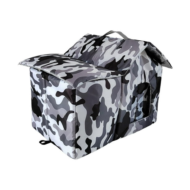 Refugio invernal para gatos callejeros, casita para cachorros, cama impermeable para gatos de tela Oxford, escondite 48x33x40cm