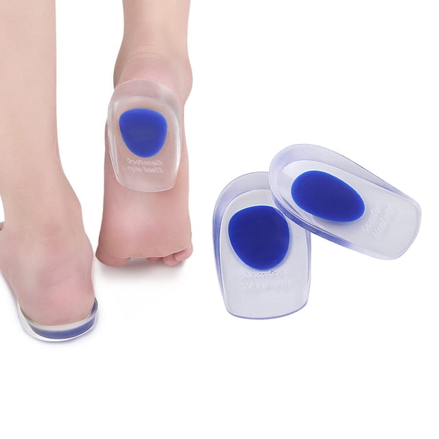 Almohadillas de gel para el talón para fascitis plantar, alivio del dolor de pies, plantillas acolchadas para mujeres y hombres (2 unidades)
