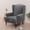 Dark Grey, variant on Velvet Wingback Chair Slipcover, 2 Piece Stretch Wing Chair Covers T Seat Cushion Cover Plush Soft Wing Armchair Furniture Covers for Wing Back Chairs Form Fitted Couch Cover with Elastic