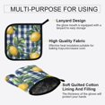 thumbnail image 3 of Yayeee Oven Mitts and Pot Holder Set of 2 Heat Resistant Kitchen Gloves Baking Hot Pad, Cartoon Beige Lemon, 3 of 5