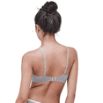thumbnail image 2 of Skarlett Blue Adorned Cotton Underwire Bra Heather Grey/Ivory 32DD, 2 of 3