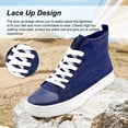 thumbnail image 4 of Men's Women's Knit High Top Sneakers Breathable Lightweight Fashion Casual Walking Shoes Air Mesh Upper Sneakers, 4 of 7