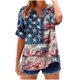 thumbnail image 1 of Vestidos Casuales Para Mujer, Blusas De Mujer De Moda Camiseta holgada de verano de manga corta con cuello en V y botones para mujer, 1 of 4