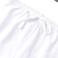 thumbnail image 6 of Babcutegg Kids' Summer Casual Shorts with Drawstring Lightweight Clothes for Boys and Girls White Size 7-8, 6 of 7