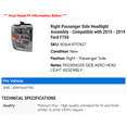 thumbnail image 2 of Right Passenger Side Headlight Assembly - Compatible with 2015 - 2019 Ford F750 2016 2017 2018, 2 of 2