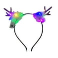 thumbnail image 3 of Diadema de plumas iluminada Strade Fareast Limited con astas de ciervo 30 x 22 cm, 3 of 8