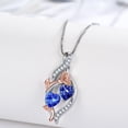 thumbnail image 6 of Taioiat Double Birthstone Necklaces for Women 18K Gold Plated Birthstone Rose Flower Jewelry Anniversary Valentines Day Mother's Day Birthday Gifts for Her Wife Girlfriend Mom, 6 of 6