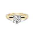 thumbnail image 4 of IGI Certified 2 Carat Round Shape Lab Grown Diamond Engagement Ring | 14K Yellow Gold | Edith Diamond Studded Petite Solitaire Diamond Ring | FG-VS1-VS2 Quality Friendly Diamonds, 4 of 6
