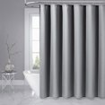 thumbnail image 5 of Zrodlmo Waffle Fabric Shower Curtain and Liners Sets with Hooks, Thick Bathroom Curtain Set, 72" x 72", Gray, 5 of 8
