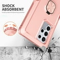 thumbnail image 3 of Nalacover For Samsung Galaxy S23 Ultra Slim Case,Luxury Hybrid Hard PC and TPU Rugged Bumper 3-In-1 Rotatable Magnetic Ring Kickstand Four Corner Guard Shockproof Anti-Scratch Back Phone CoverRosegold, 3 of 8