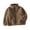 #051-Coffee, variant on Favoffer Kids' Winter Solid Color Fleece Zip-Up Jacket, Warm Layer for Hiking & Casual Errands, 2-12Y