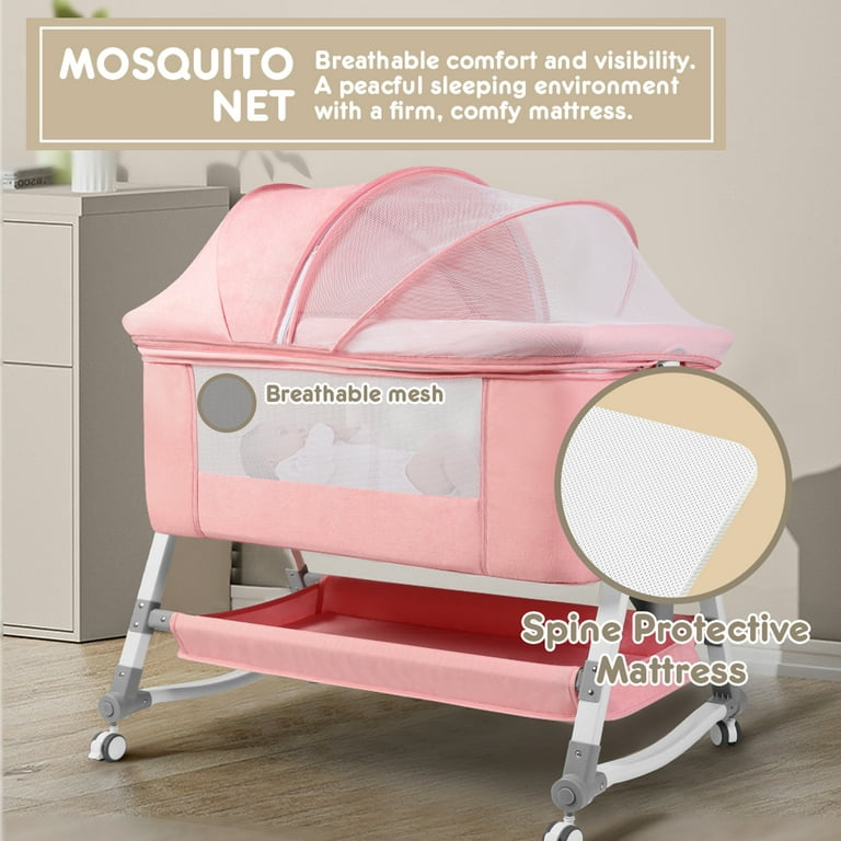 Walmart pink bassinet sales