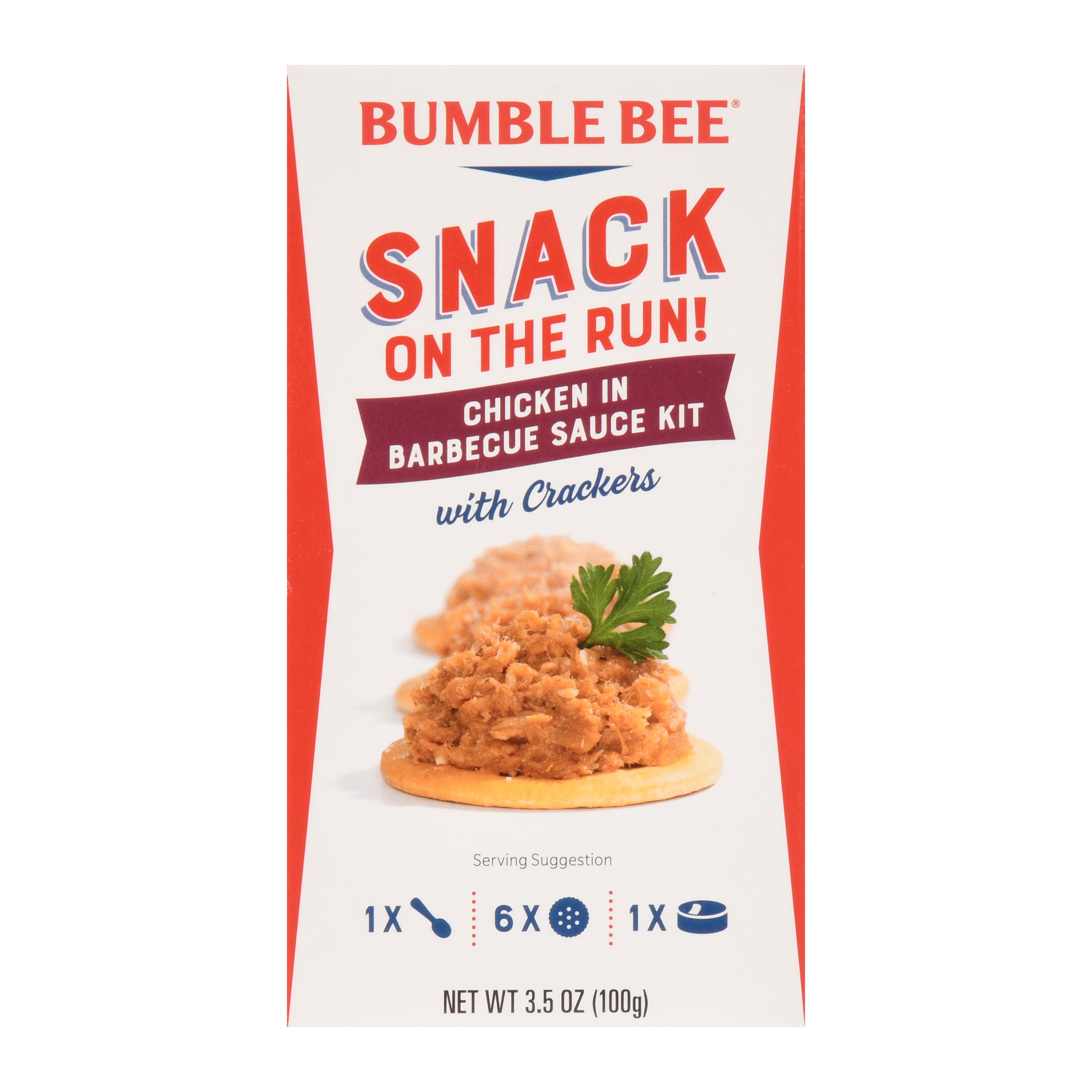 Bumble Bee Snack On The Run! Chicken in Barbecue Sauce with Crackers, 3