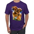 thumbnail image 1 of Wild Bobby, Golden Retriever Dog Portrait, Dog Lover, Men's Graphic Tees, Purple, X-Large, 1 of 3