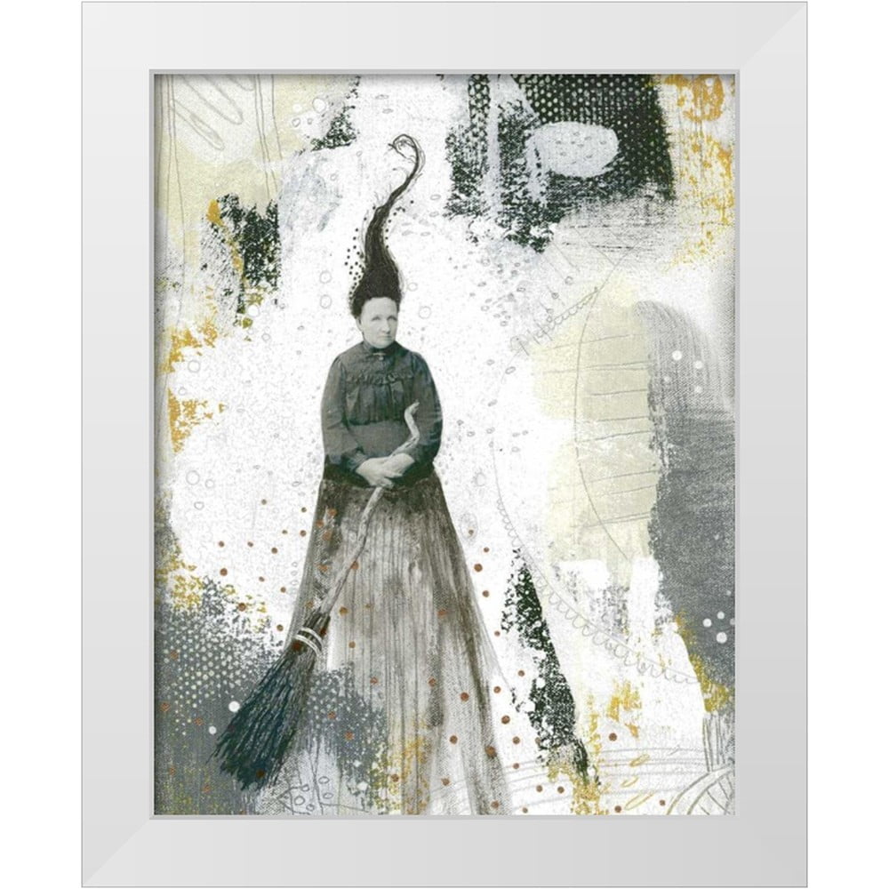 Ogren Sarah 26x32 White Modern Wood Framed Museum Art Print Titled - Witch I