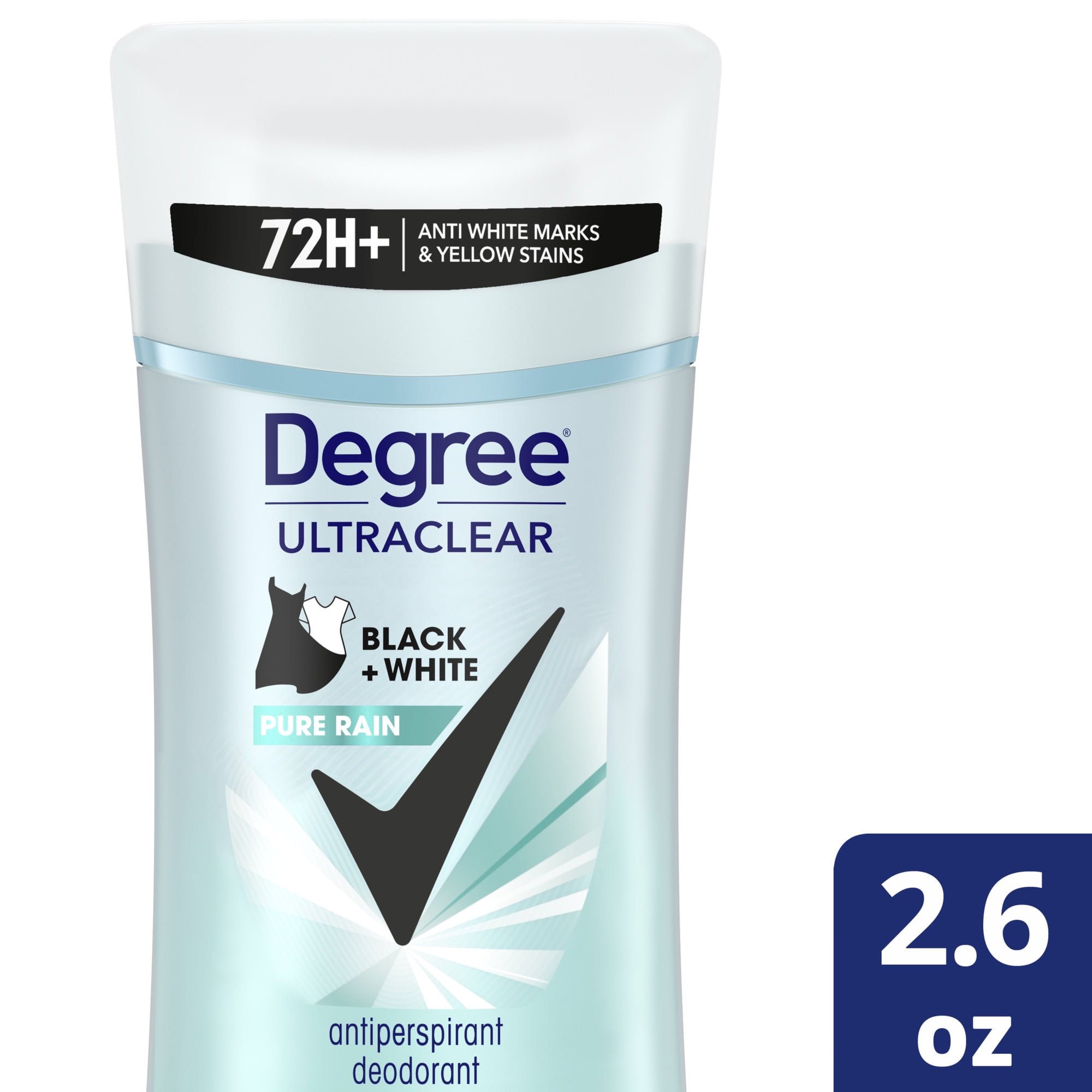 Degree UltraClear Black+White Pure Rain Antiperspirant Deodorant 2.6 oz