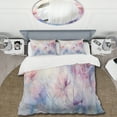 thumbnail image 2 of Designart "Purple Dreamy Flowers II" Abstract Botanicals Bedding Covert Set - Modern Purple Abstract Bed Set With 1 Sham, 2 of 6