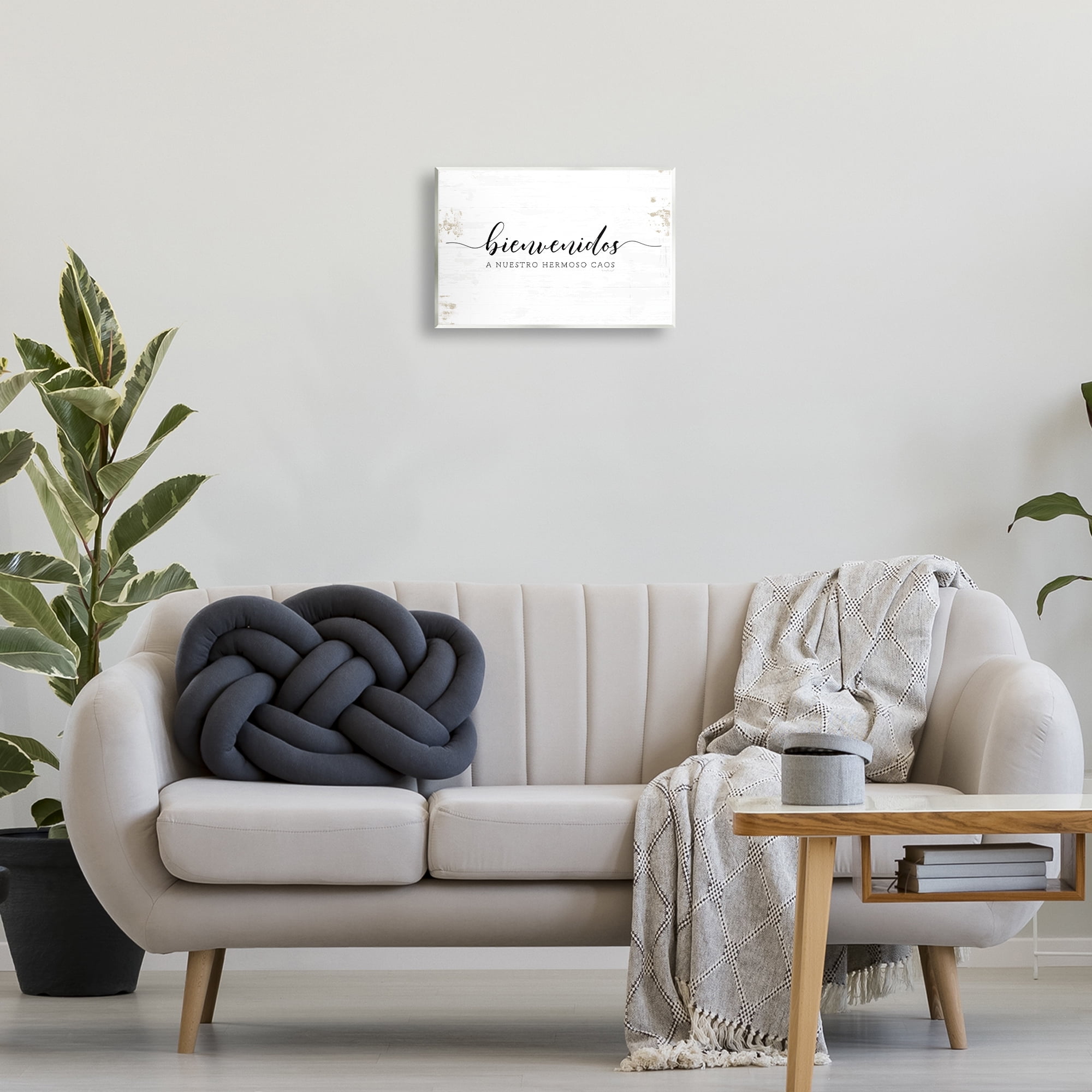 Stupell Industries Bienvenidos a Nuestro Hermoso Caos Inspirational Quotes & Sayings Painting Unframed Art Print Wall Art, 15 x 10