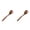 Brown*2, variant on Wooden Spoons for Honey, Japanese Style Wooden Spoons - Perfect for Tea, Coffee & Soup, Little Wooden Serving Table Spoons Set, Bulk Bamboo Teaspoon for Eating with Unique Design