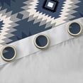 thumbnail image 4 of jejeloiu Rustic Western Aztec Black Out Curtains,Bohemian Geometric Pattern Curtains Pack of 2 (42x63 Each),Deepblue White Gray Bedroom Curtains For Kids,Luxury Bedroom Decor, 4 of 6