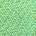 thumbnail image 1 of Ahgly Company Machine Washable Indoor Square Abstract Turquoise Blue Modern Area Rugs, 7' Square, 1 of 4