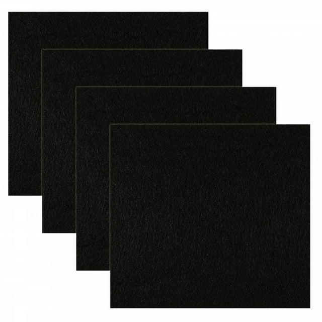 4 Pack Activated Carbon Cat Litter Boxes Filters Charcoal Replacment Filter Carbon Odor Filters for Cat Litter Boxes Black