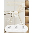 thumbnail image 2 of 3 in 1 Baby Swing Convertible Baby Feeding Chairs,High Chair,Baby Portable Folding Dining Chairs for Babies and Toddlers,Adjustable Height,Unisex,Khaki, 2 of 11