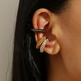 thumbnail image 2 of Ear Cuff Earrings for Women Chunky Gold Ear Cuff Silver Clip On Earrings Cartilage Earrings Huggie Hoop Earrings Wrap Ear Cuffs Non Pierced Jewelry, 2 of 14