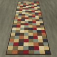 thumbnail image 3 of Ottomanson Ottohome Collection Non-Slip Rubberback Checkered Design Indoor Area Runner Rug, 3 of 5