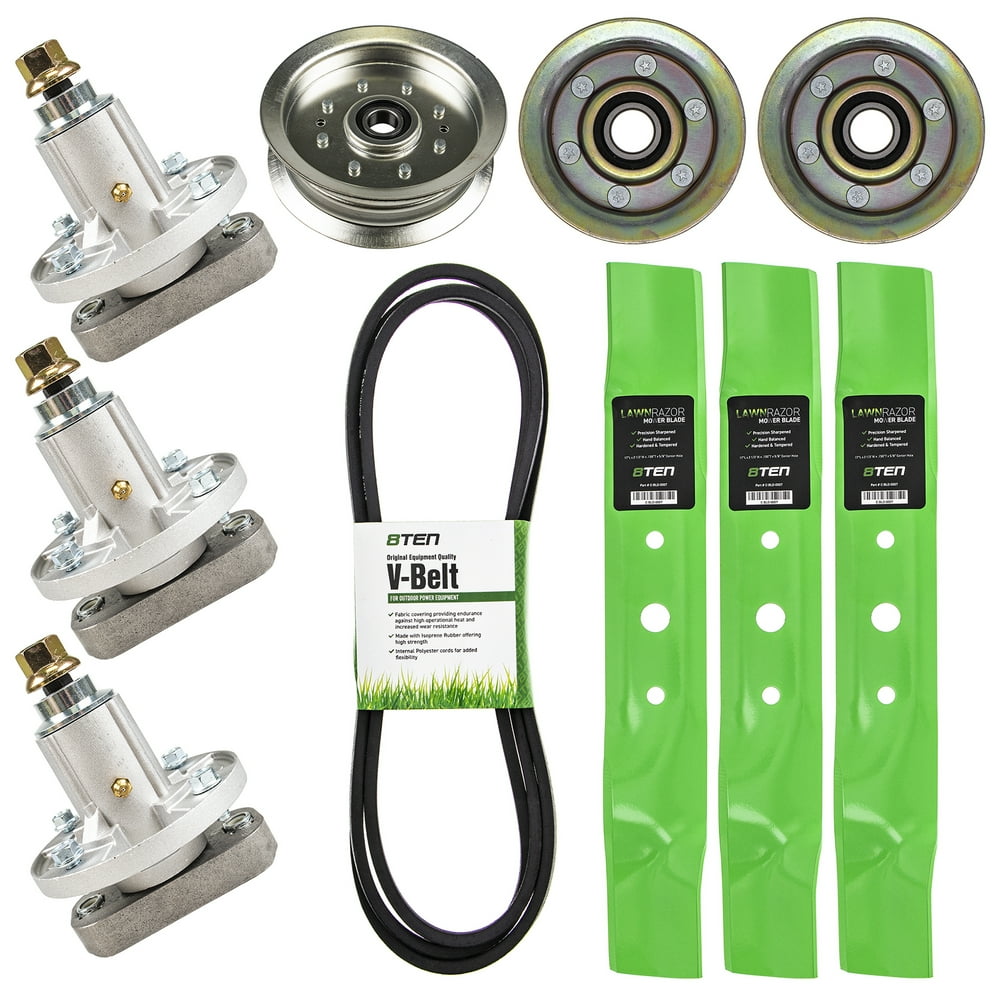 8TEN Deck Rebuild Kit Blade Spindle Idler for John Deere L120 L130