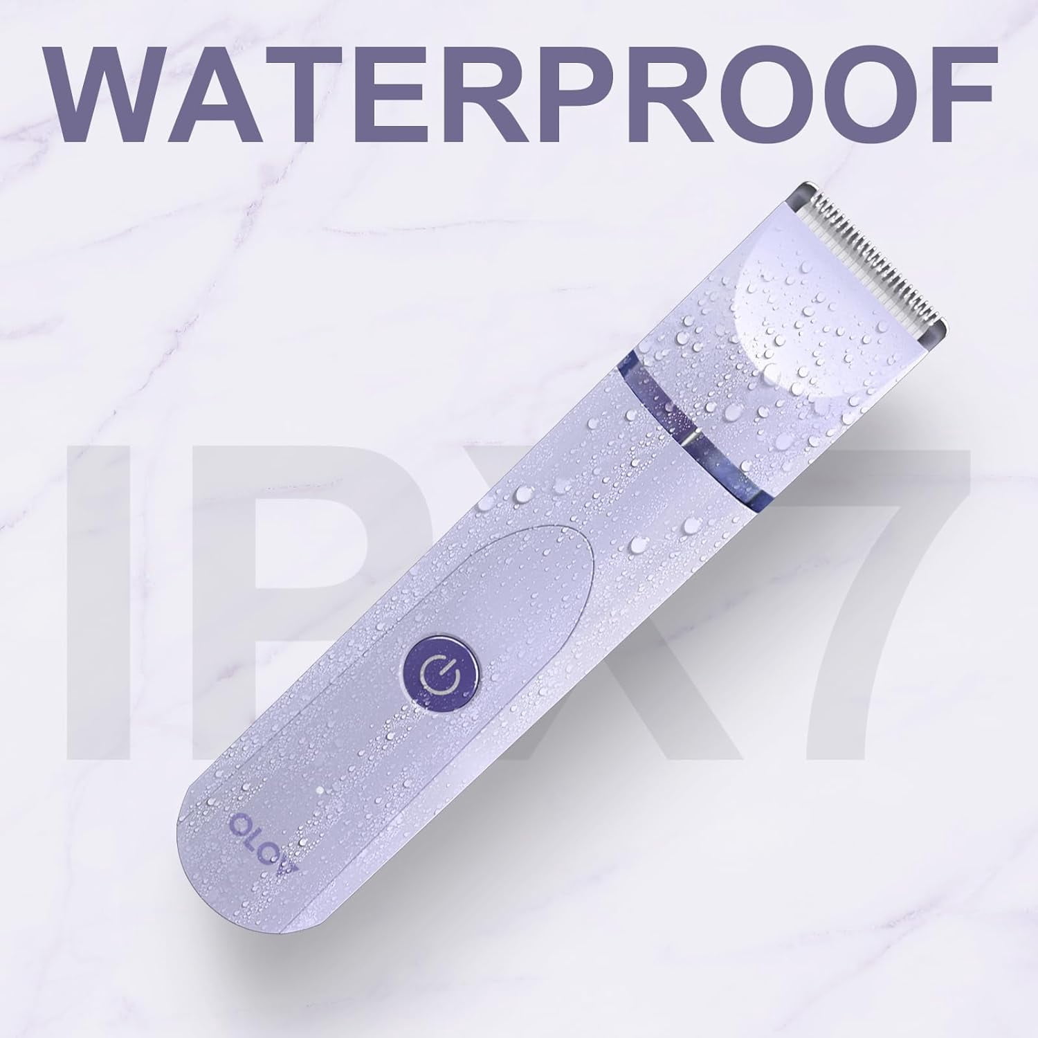 OLOV Electric Body Hair Trimmer Kit - Bikini, Groin & Underarm Grooming, Wet/Dry Shaver, USB Rechargeable, Waterproof Razor for Men & Women, Purple