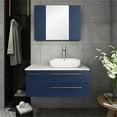 thumbnail image 5 of Fresca Stella 36" Wall Hung Right Sided Vessel Bathroom Cabinet in Royal Blue, 5 of 12