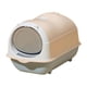 thumbnail image 2 of Caja de arena para gatos con capucha, inodoro grande cerrado y cubierto con puerta frontal, Rosa claro, 2 of 9