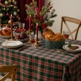 thumbnail image 5 of Lapalife Plaid Christmas Tablecloth Scottish Check Table Cover Furniture Protector for Christmas Decoration, 1 Pc, 5 of 6