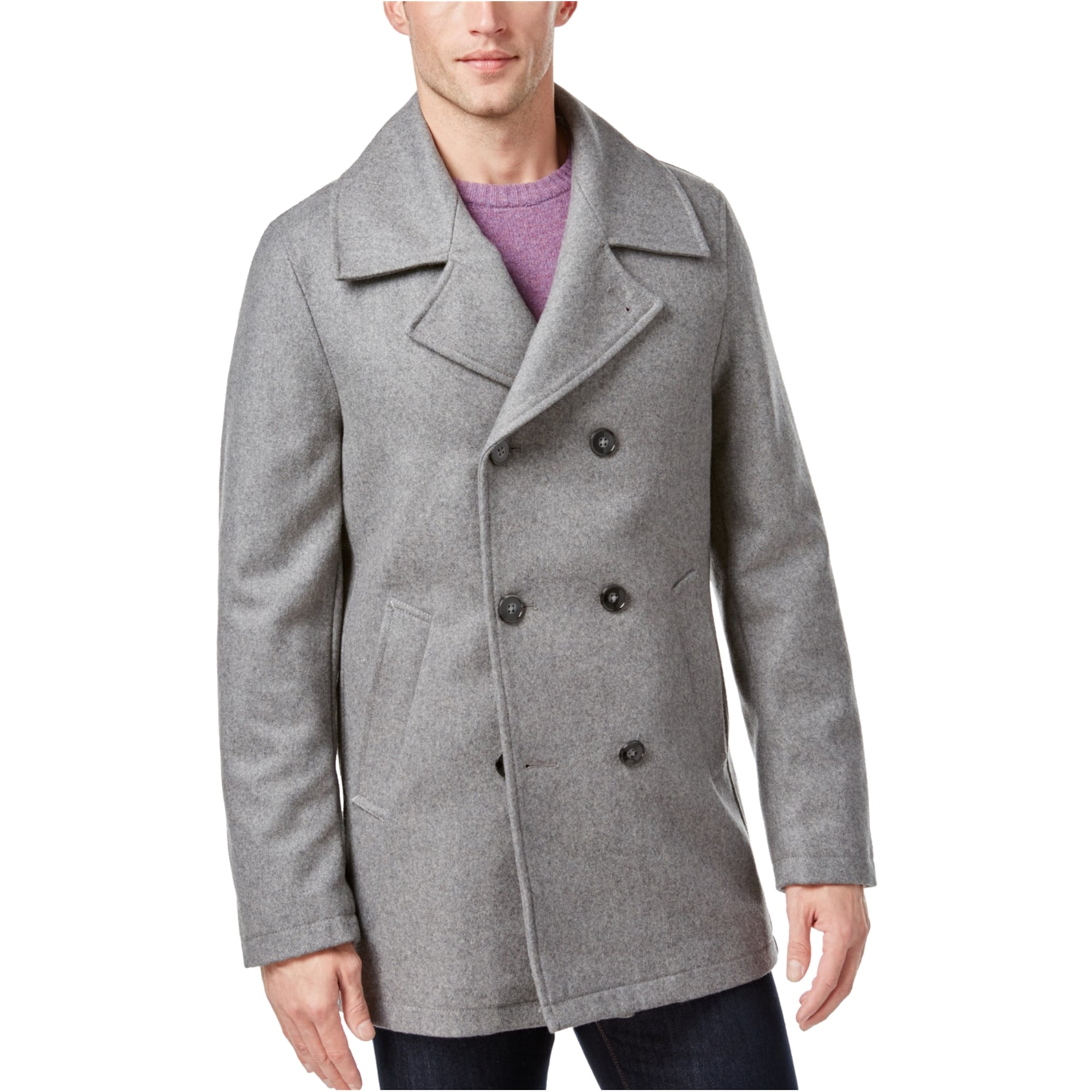 Calvin Klein Mens Maurizio Pea Coat, Grey, 44 Long - Walmart.com