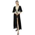 thumbnail image 4 of Bimba Sheer Georgette Beach Swim Wear Coverup Maxi Long Shrug Top With Lace, 4 of 9