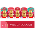 thumbnail image 2 of Lindt AMOUR TEDDY Chocolat au lait, Lot de 5, 50g, 2 of 7
