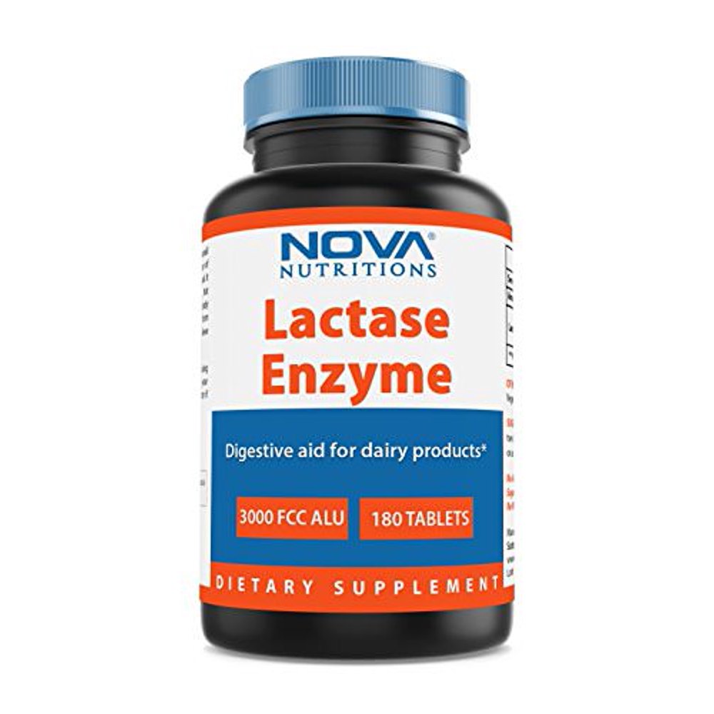 Nova Nutritions Lactase Enzyme 3000 FCC ALU Tablets, 180 Ct Walmart