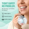 thumbnail image 3 of Dental Floss Toothpicks (200 pieces) - dual-line toothpick floss suitable for adults, floss toothpicks, eco-friendly corn stalk handle, tear-resistant line for interdental oral care and gum health, m, 3 of 4