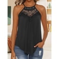 thumbnail image 5 of 2025 Summer New European and American Women's Embroidered Sexy Halter Neck Strap Crochet Stretch Lace Camisole, 5 of 14