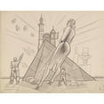 thumbnail image 2 of Karl Wiener 14x12 Black Ornate Wood Framed Double Matted Museum Art Print Titled: War Easter (1942-1948), 2 of 5