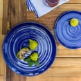 thumbnail image 5 of over&back Dinnerware Set - Stoneware Dish Set with Dinner Plates, Salad Plates, Soup Bowls, Mugs - 16-Piece All-Occasion Place Settings - Circles | Blue, 5 of 8
