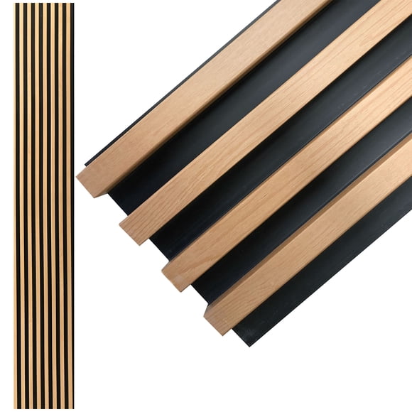 Lambrín Panel Decorativo Madera Wpc Roble Natural 14 Pzas 290cm X 17cm