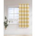 thumbnail image 4 of Pastoral Style Thermal Insulated Blackout Curtains for Bedroom 45 Length Yellow Lattice Room Darkening Curtain 1 Panel Grommet Window Curtain Drape for Living Room Nursery Room, 4 of 7