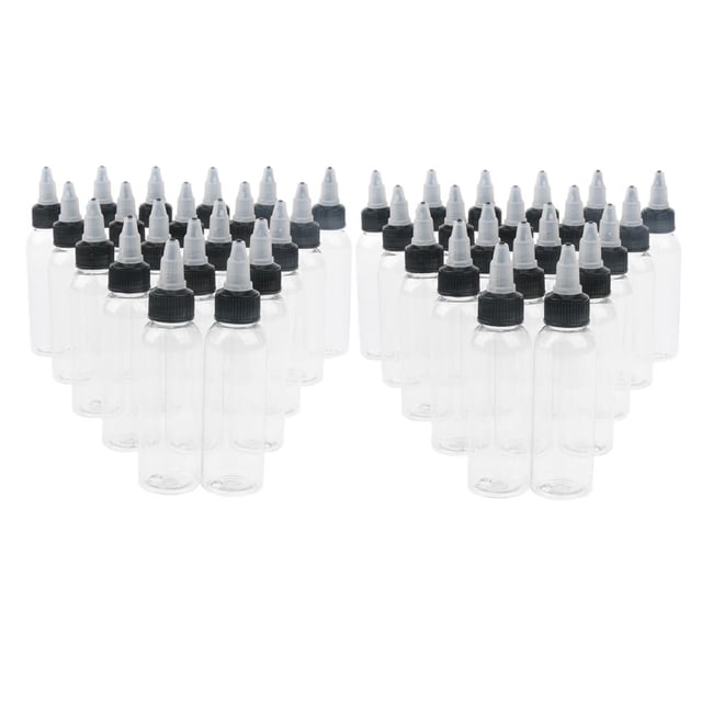Botella de Vacía de Plástico de 2x 20PCS con Aplicador shamjiam Botellas de pintura con punta