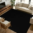 thumbnail image 3 of Black Area Rugs 6x9 for Living Room, Farmhouse Solid Black Color Modern Art Non Slip Washable Rug Runner, Low Pile Indoor Floor Carpet Mat Bathroom Rugs for Bedroom, Kids Room, 3 of 9